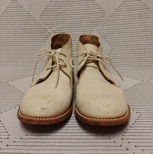 Vintage Frye White Cream Leather Booties Women's Size 7.5